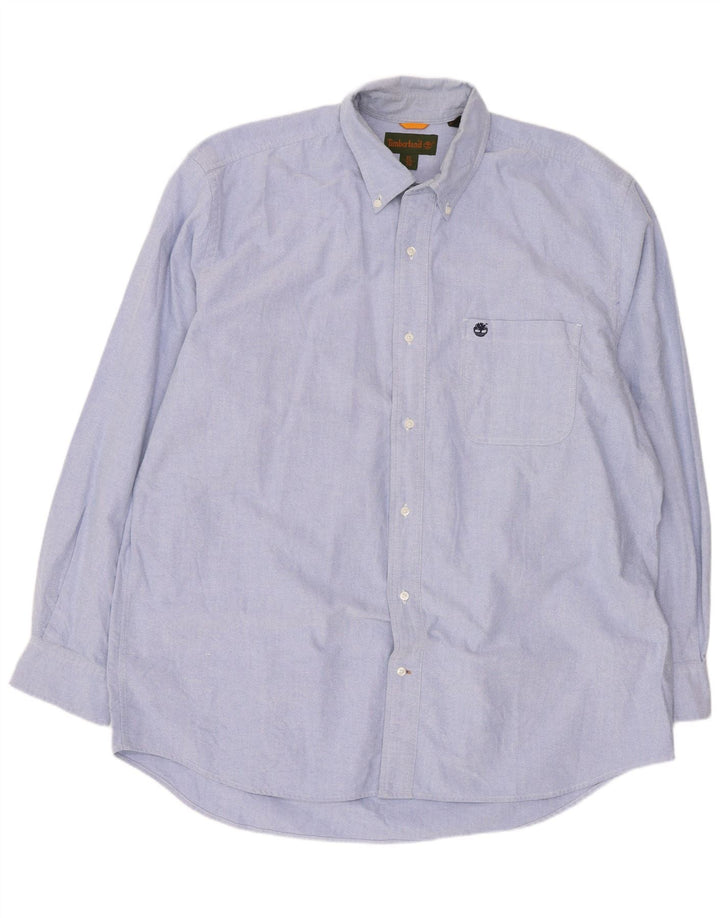 Camicia da uomo Timberland XL in cotone blu