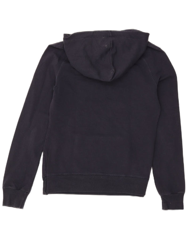 Maglione con cappuccio grafico da donna Converse UK 10 piccolo cotone blu navy