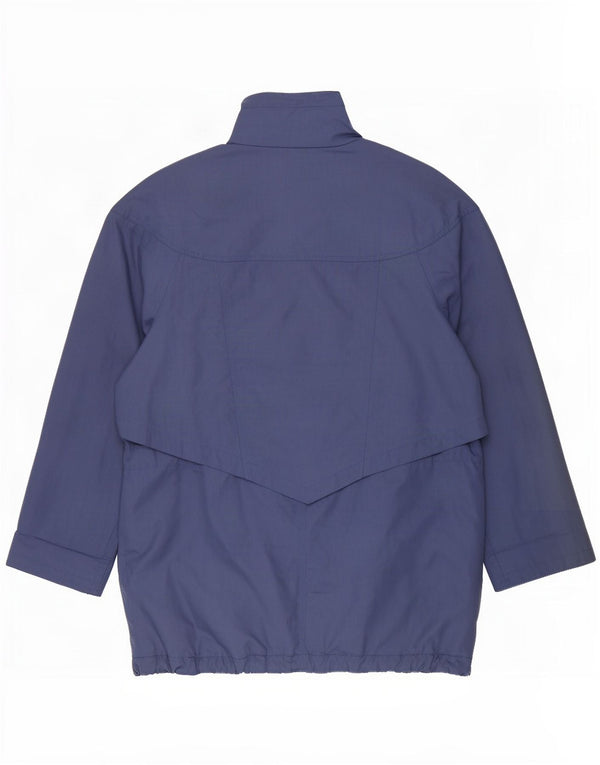 Cappotto imbottito oversize da donna vintage UK 14 grande poliestere blu