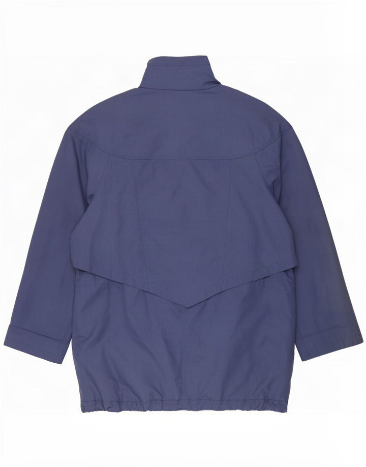 Cappotto imbottito oversize da donna vintage UK 14 grande poliestere blu