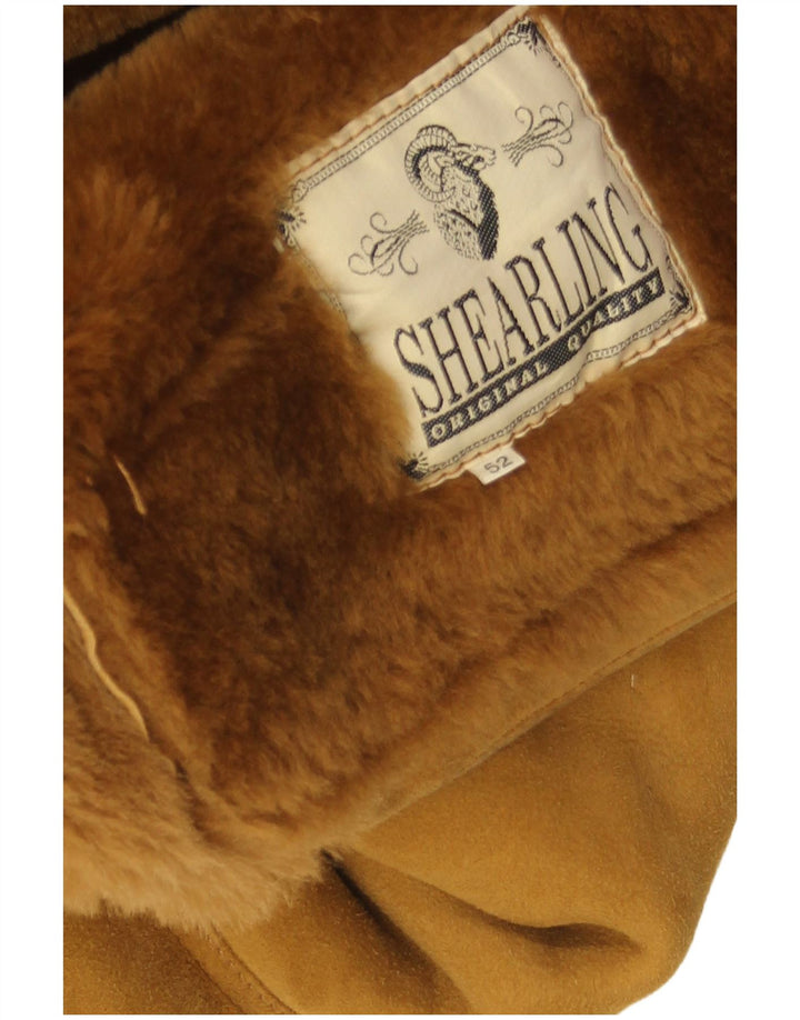 Giubbotto in shearling vintage da uomo IT 52 XL Marrone