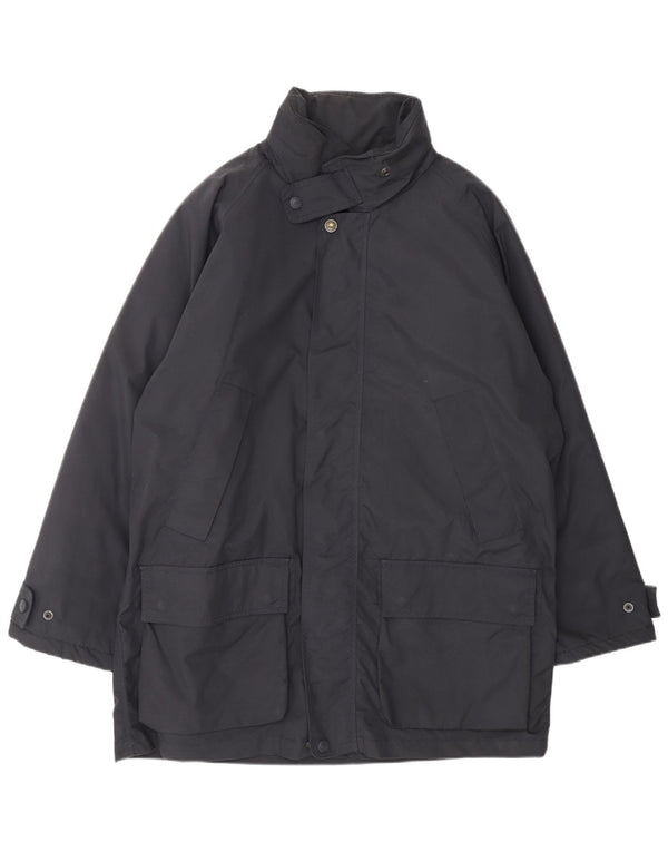 Giacca a vento da uomo Ermenegildo Zegna UK 40 grande cotone blu navy