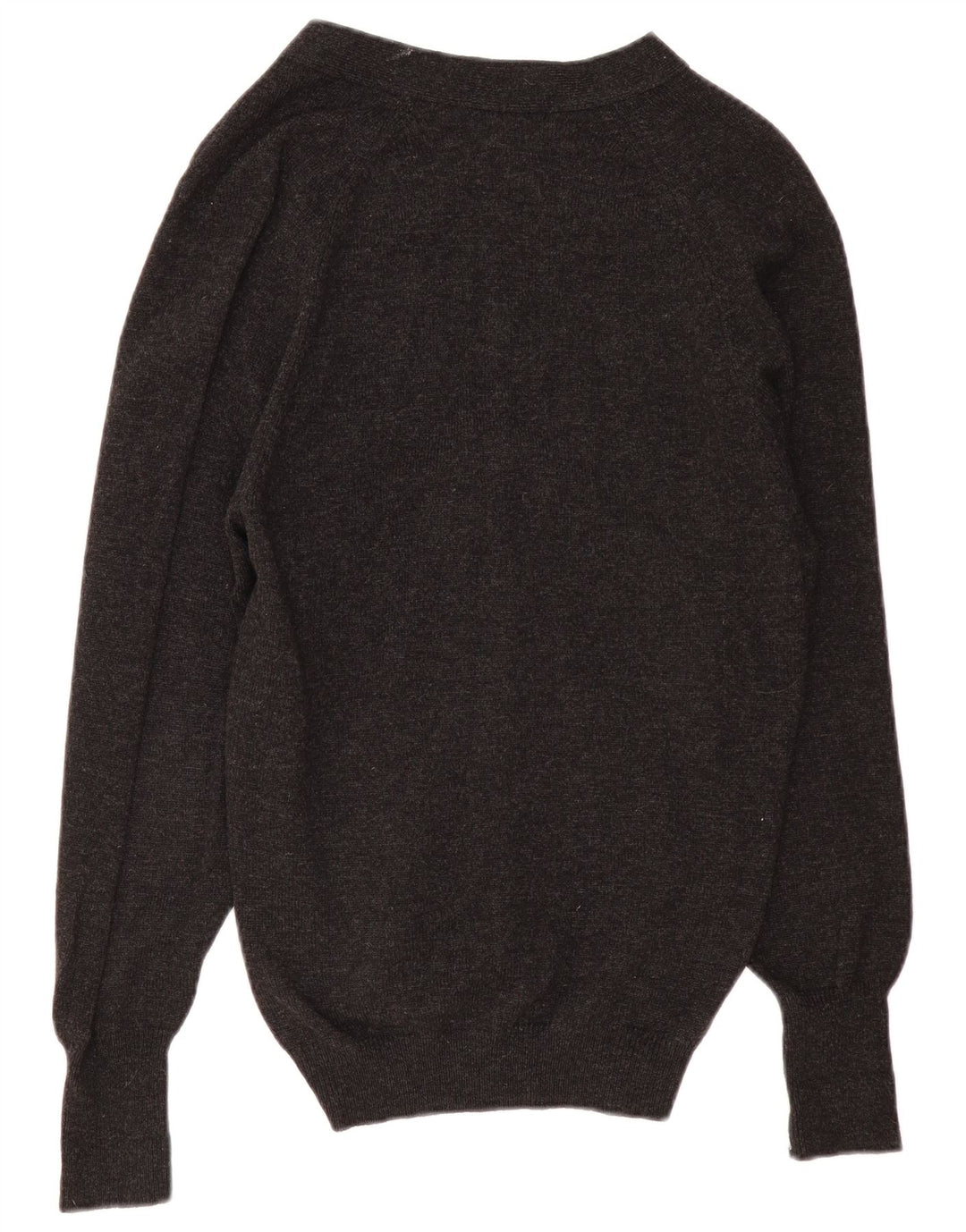 MARKS & SPENCER Maglione cardigan da uomo EU 46 XL Lana d'agnello grigia