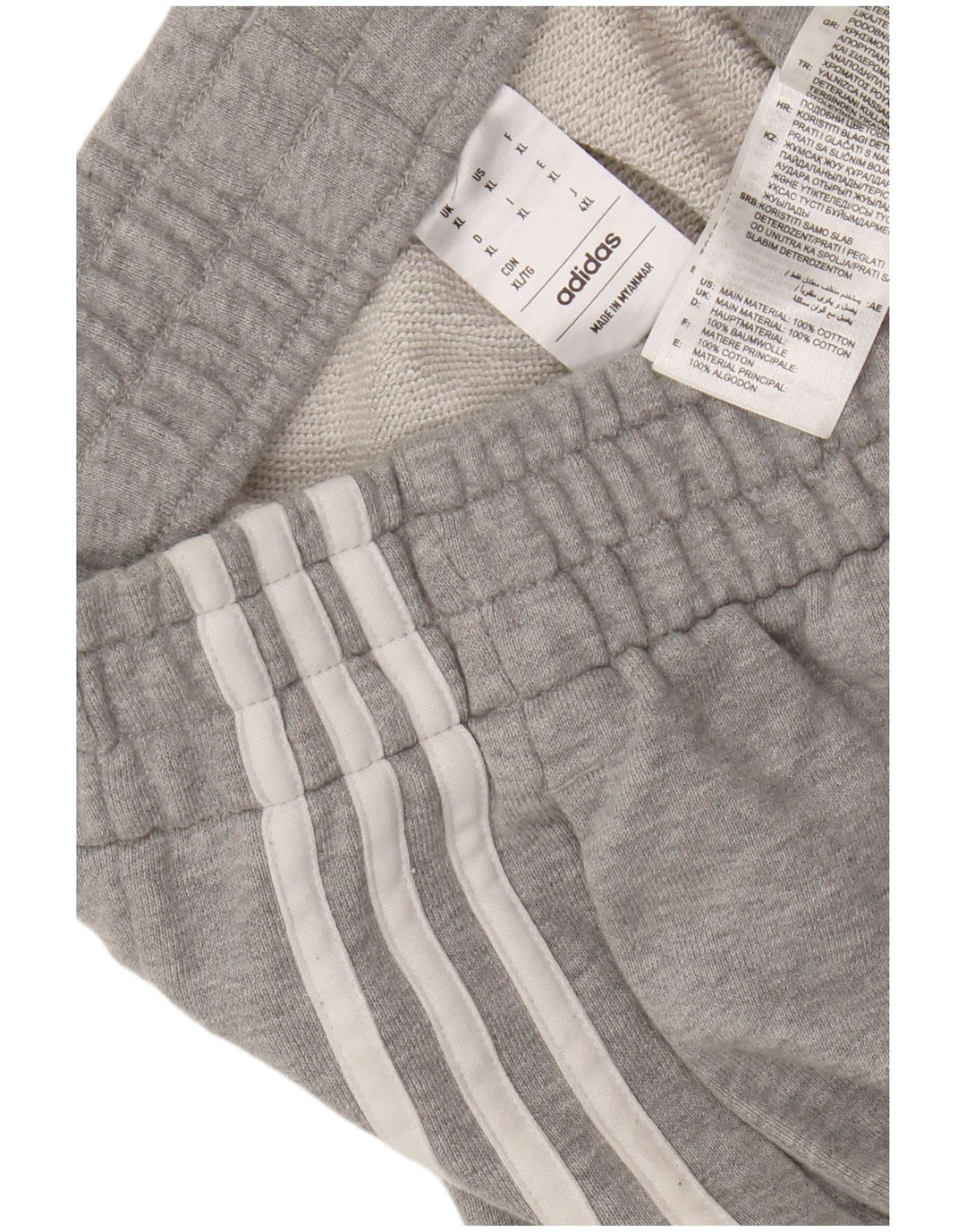 Pantaloncini sportivi da uomo Adidas XL in cotone grigio