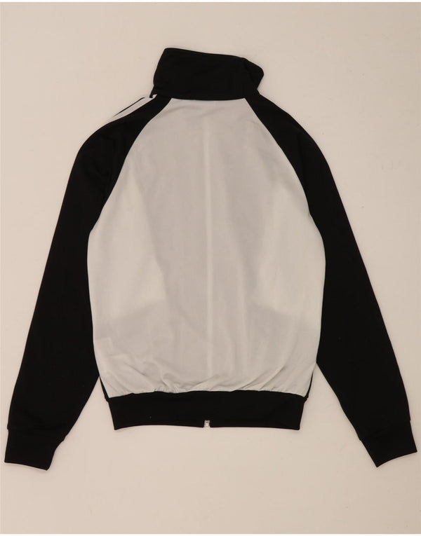 Giacca da tuta da donna Adidas UK 10 Small Nero Colourblock Poliestere