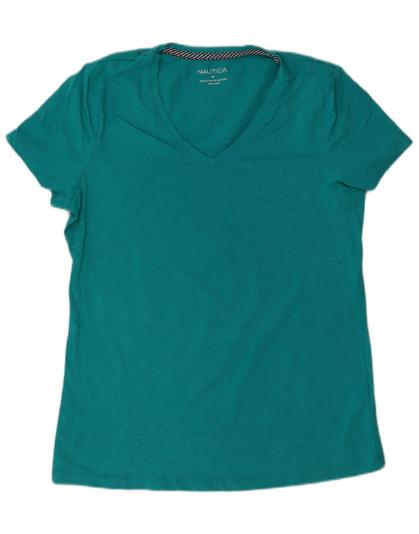 T-shirt da donna Nautica Top UK 12 cotone verde medio