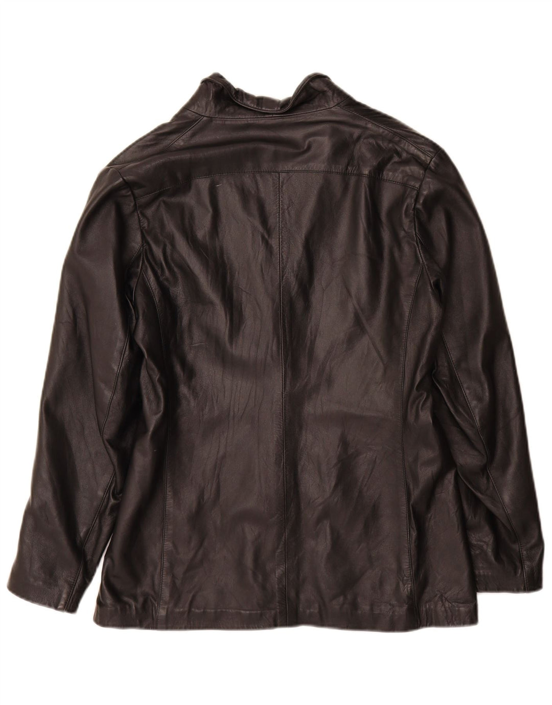 Giacca in pelle vintage da donna IT 48 XL Nera