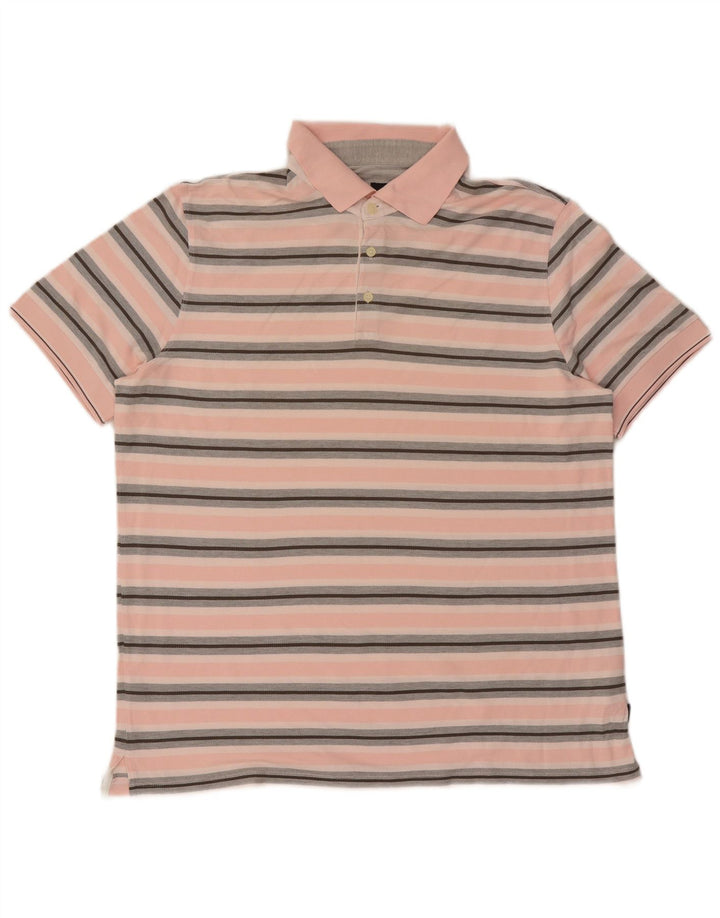 Polo da uomo Hugo Boss 2XL a righe rosa