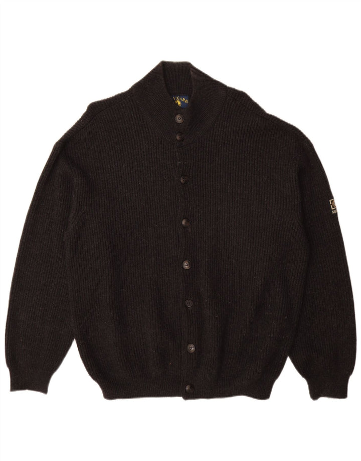 Maglione cardigan da uomo NAVIGARE XL in lana nera