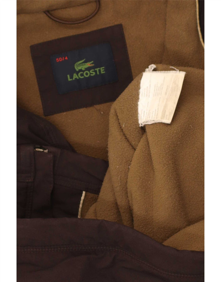 Giacca a vento da uomo Lacoste taglia 4 marrone medio in poliammide
