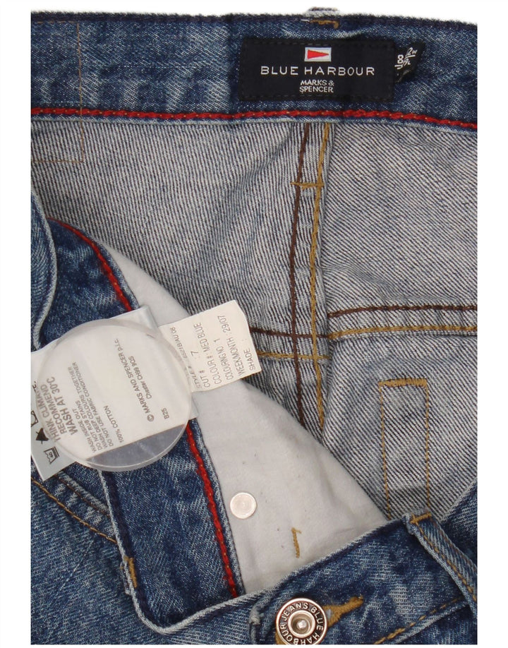 Jeans dritti da uomo Marks & Spencer Blue Harbour W32 L29 cotone blu