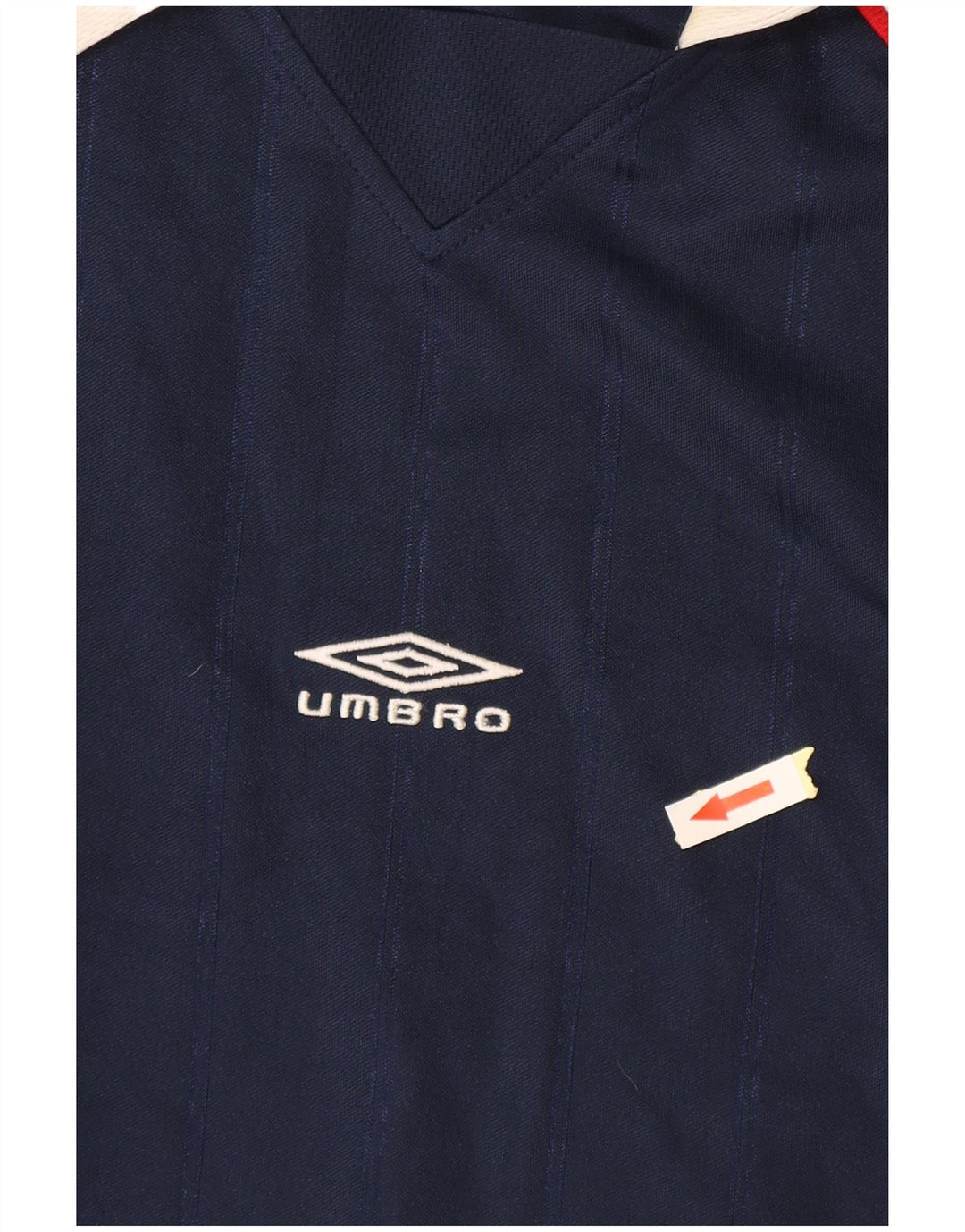 Polo Umbro da uomo XL in poliestere color block blu navy