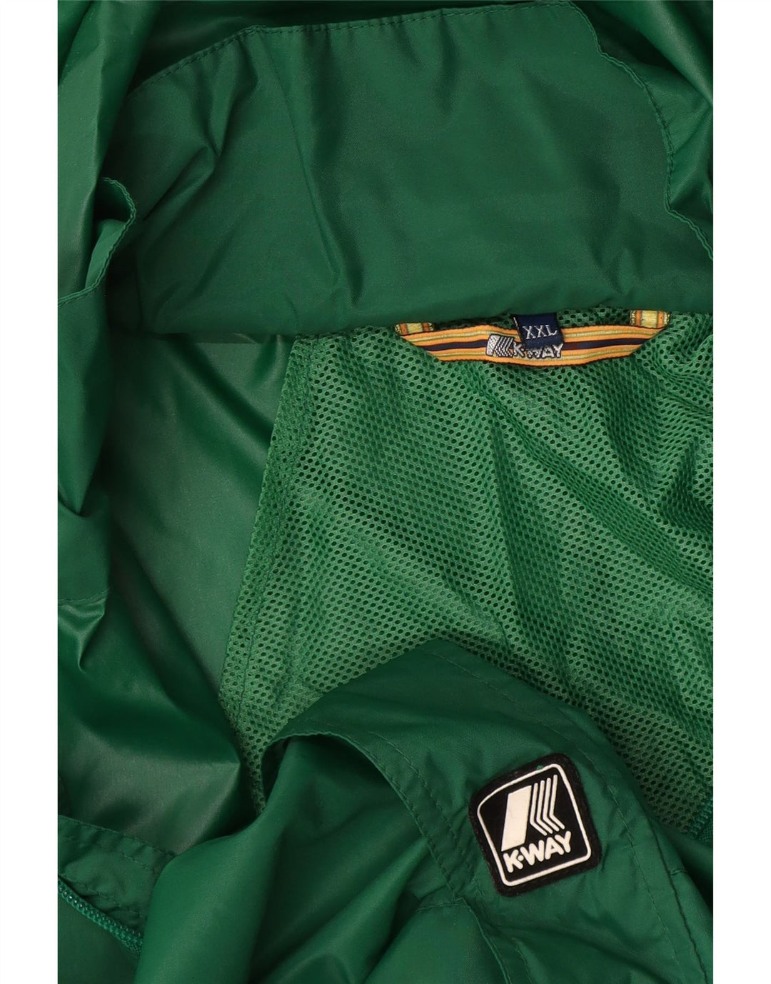 Giacca antipioggia con cappuccio da uomo K-Way UK 44 2XL Verde