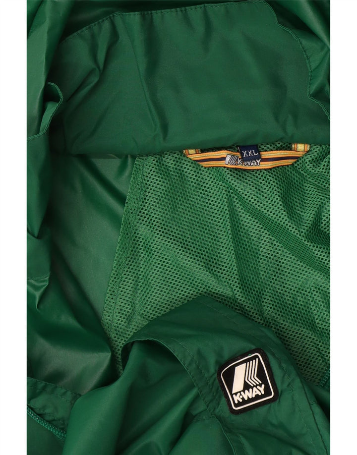 Giacca antipioggia con cappuccio da uomo K-Way UK 44 2XL Verde