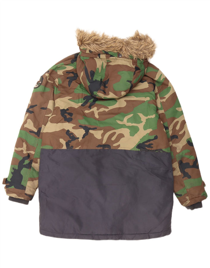 Giacca Parka con cappuccio Zara per ragazzi 13-14 anni mimetica multicolore
