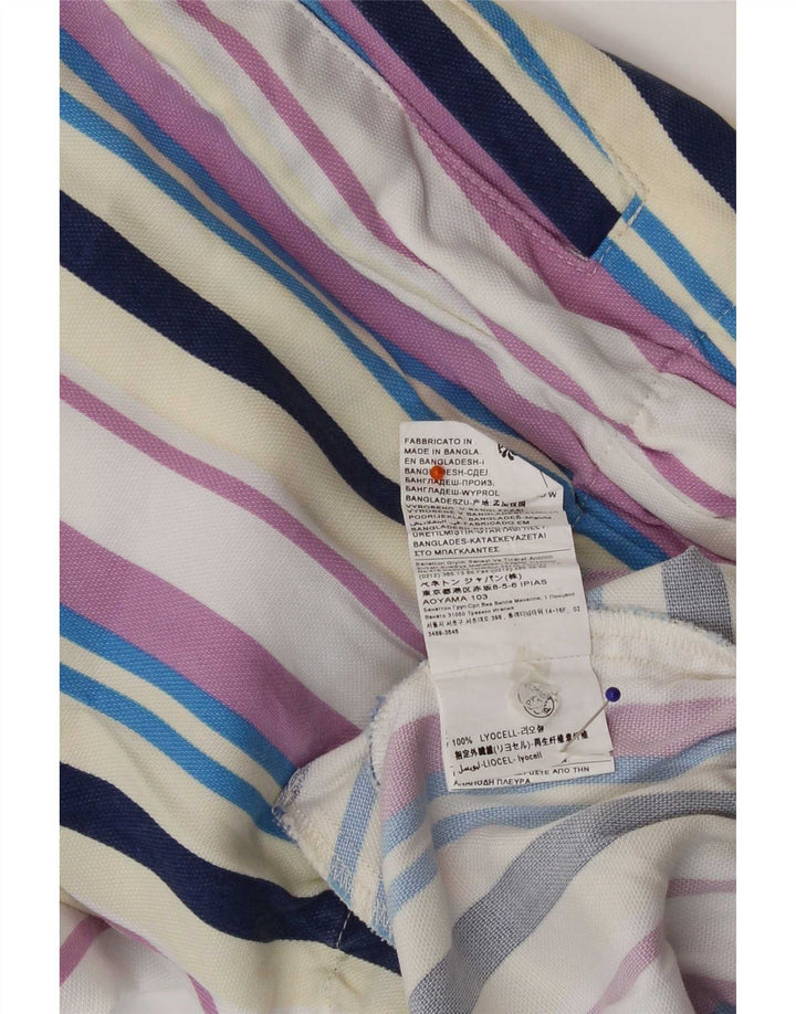 Pantaloni cropped da donna Benetton medi W30 L26 a righe multicolori