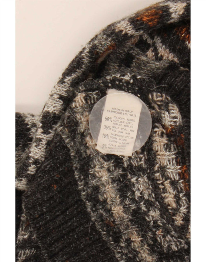 Maglione maglione girocollo da uomo vintage medio multicolore Fair Isle