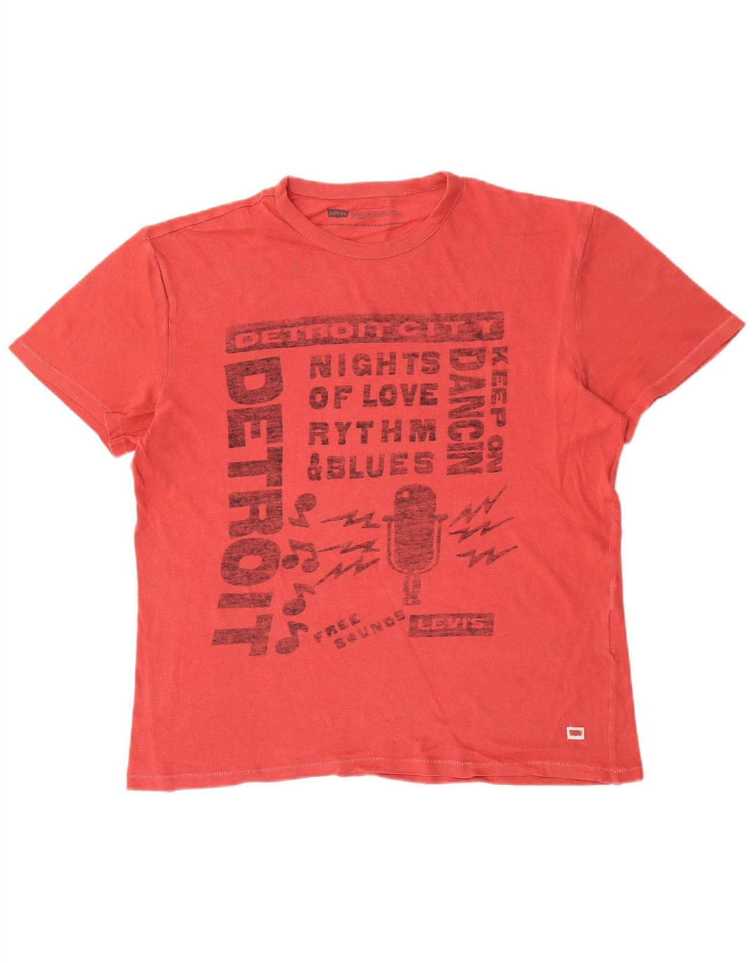 T-shirt grafica da uomo con vestibilità standard LEVI'S, taglia grande, rossa