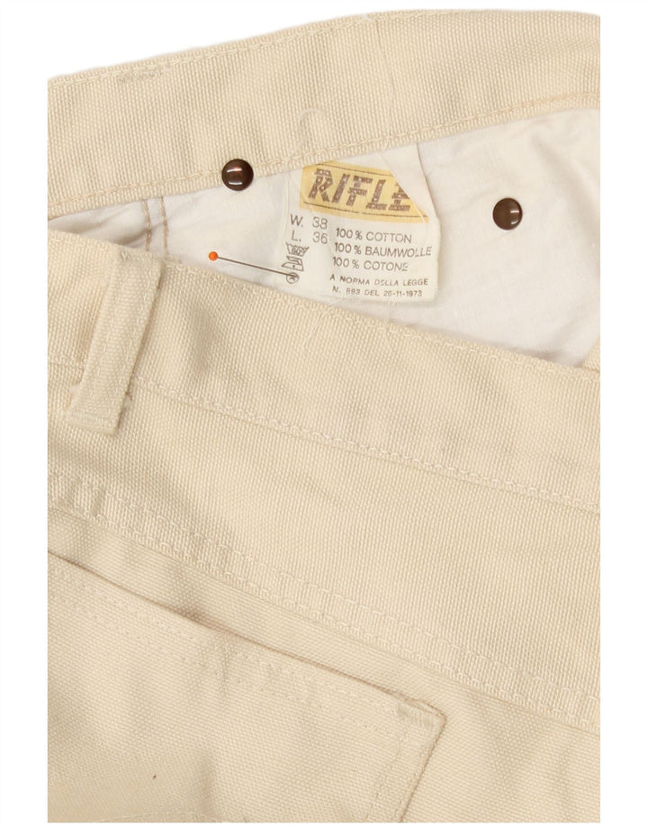 Jeans Bootcut da uomo Rifle W38 L36 in cotone bianco sporco