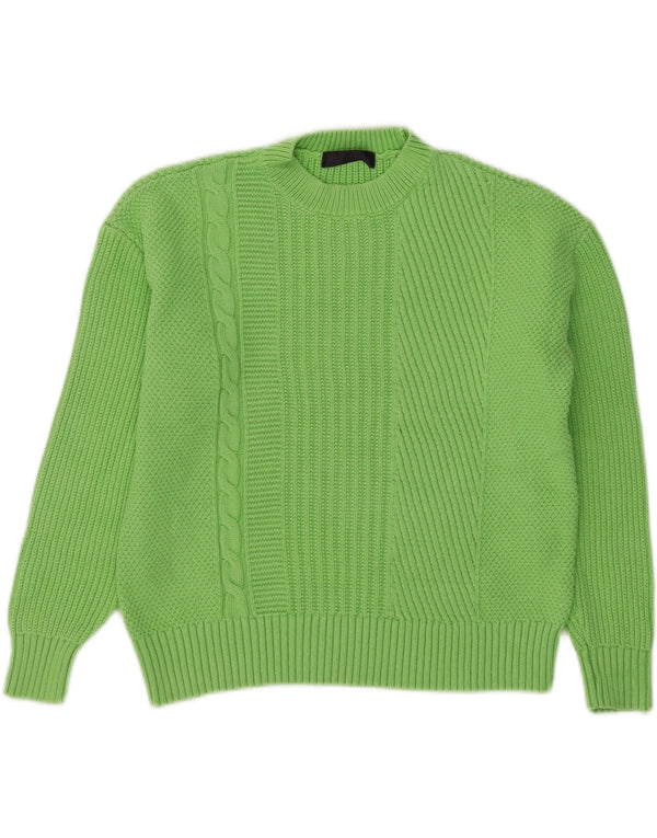 Maglione maglione girocollo corto da donna Marks & Spencer UK 14 verde medio