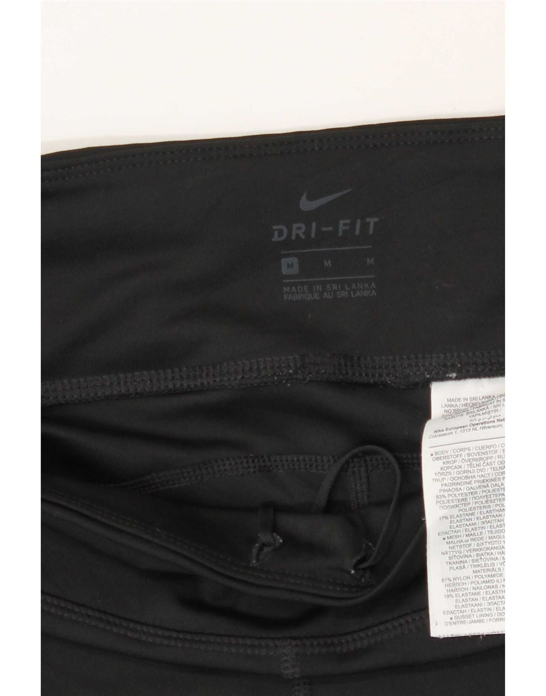 Leggings Nike Dri Fit Crop da donna UK 12 medio nero poliestere