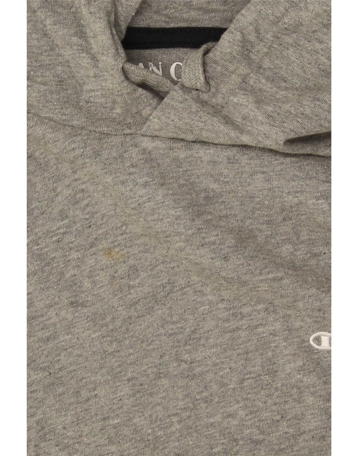 Felpa con cappuccio da uomo Champion Small in cotone color block grigio