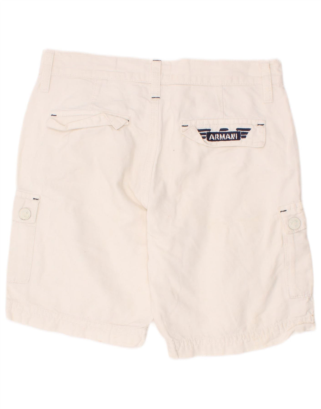 Pantaloncini cargo Armani Junior da bambino 7-8 anni W24 in cotone bianco