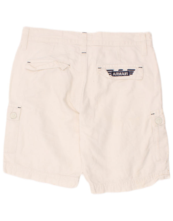 Pantaloncini cargo Armani Junior da bambino 7-8 anni W24 in cotone bianco