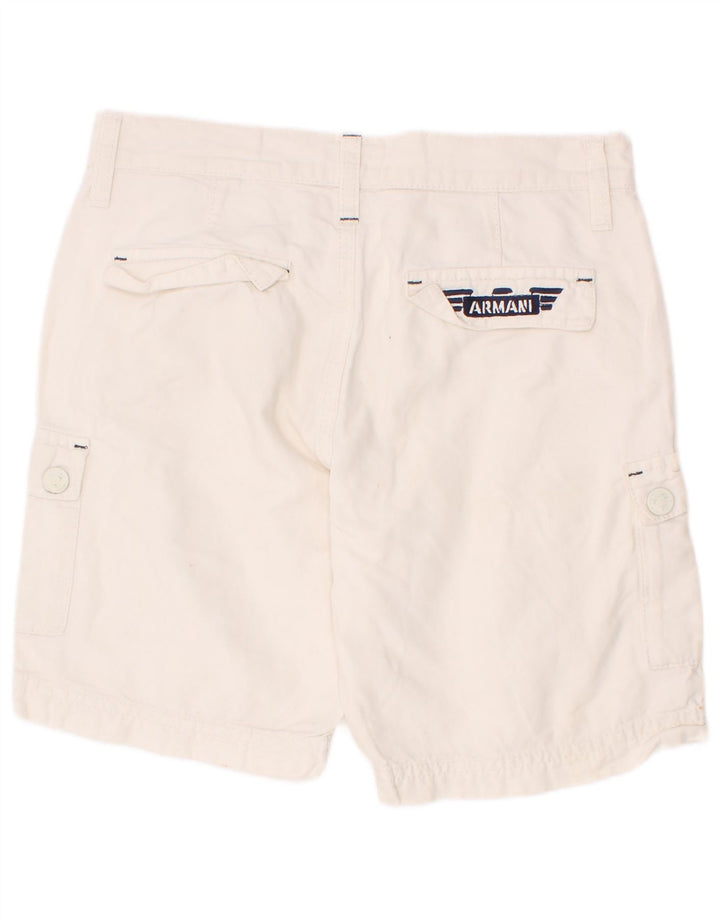 Pantaloncini cargo Armani Junior da bambino 7-8 anni W24 in cotone bianco