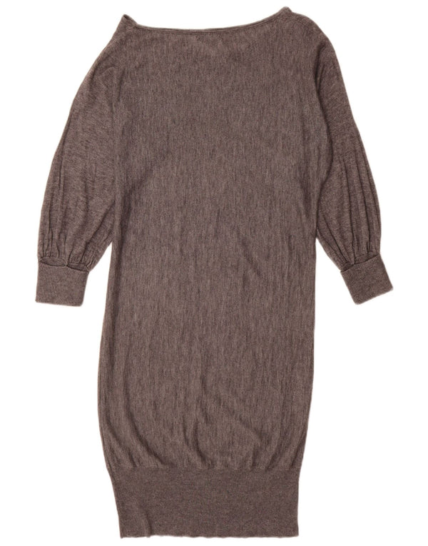 Abito maglione da donna Massimo Dutti UK 10 piccolo in lana grigia
