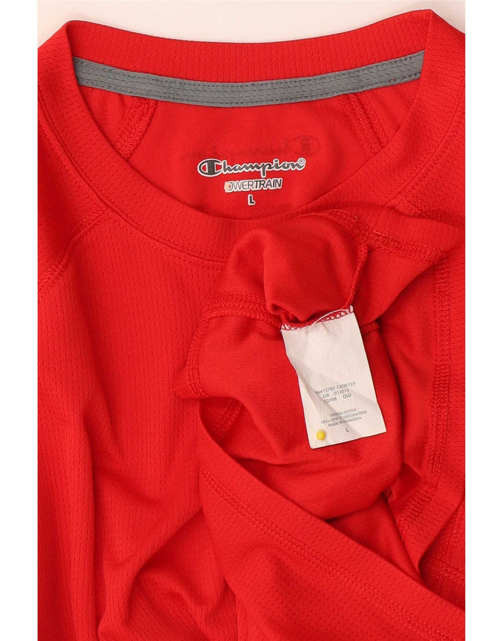 T-shirt da uomo Champion Top grande rosso in poliestere