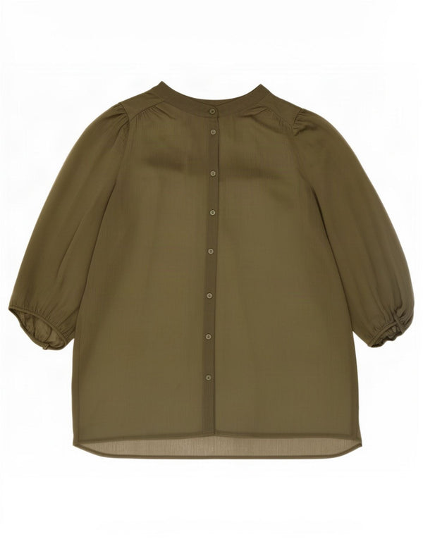 Camicetta trasparente da donna Marks & Spencer UK 14 grande cachi