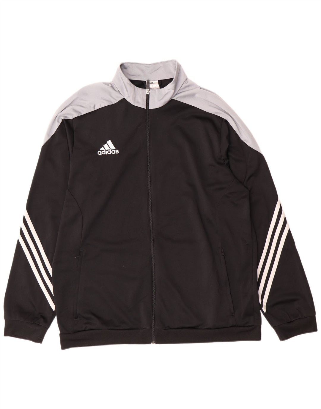 Giacca da tuta da uomo Adidas XL in poliestere color block nero