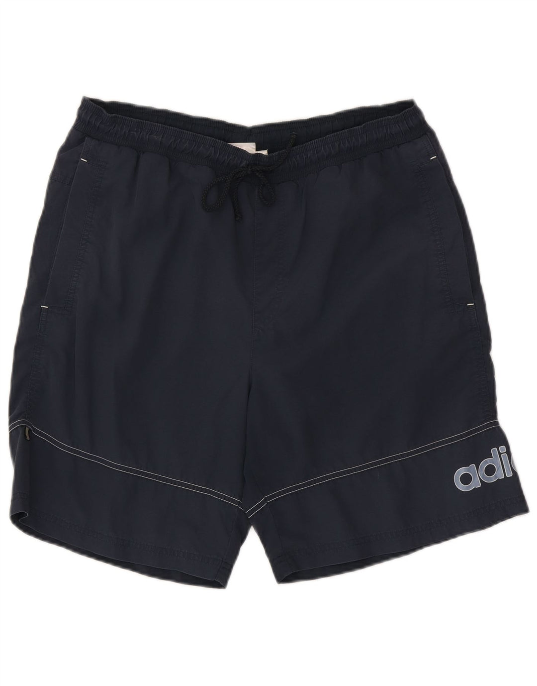 Pantaloncini sportivi grafici da uomo Adidas medi blu navy in poliammide
