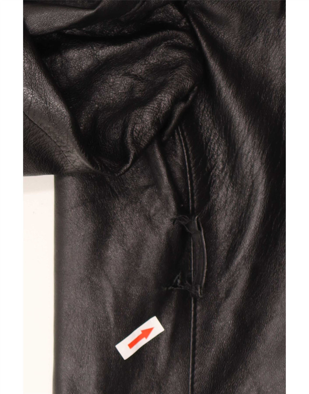Giacca in pelle vintage da donna UK 16 grande nera