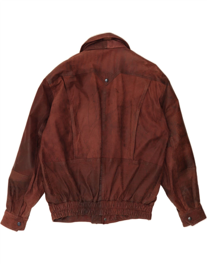 Giacca in pelle da uomo VINTAGE IT 50 Large in pelle marrone