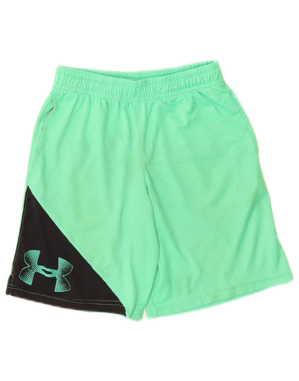 Pantaloncini sportivi con grafica da ragazzo Under Armour 7-8 anni Small Green Colourblock