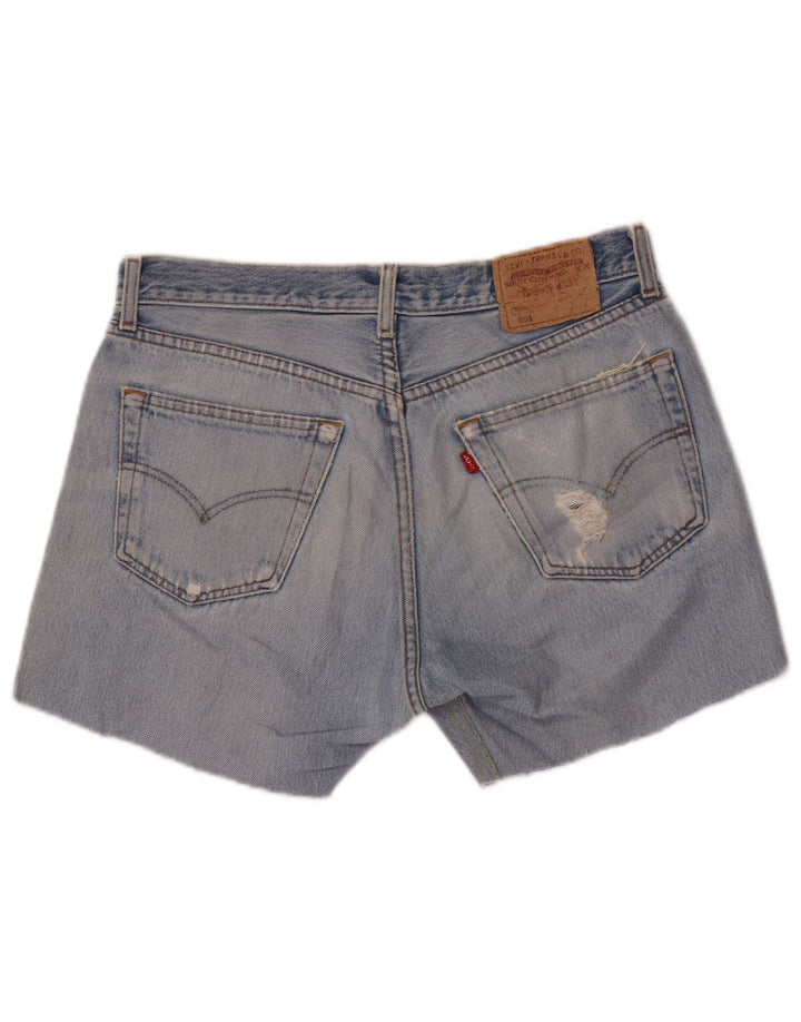 Pantaloncini Levi's da donna 501 in denim invecchiato W33 blu medio
