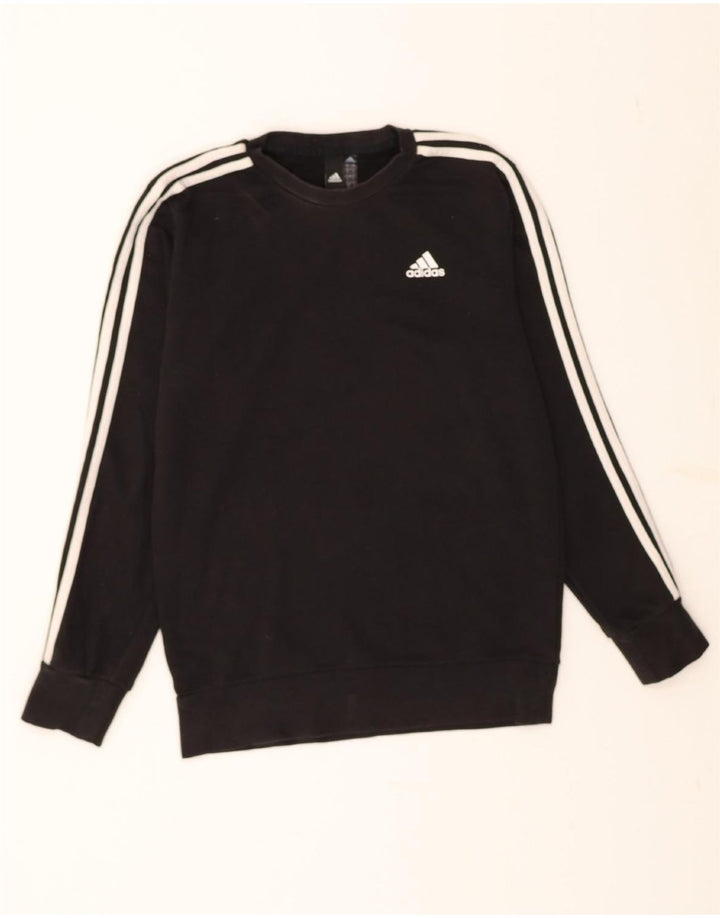 ADIDAS Mens Sweatshirt Jumper Small Black Cotton Vintage Adidas and Second-Hand Adidas from Messina Hembry 