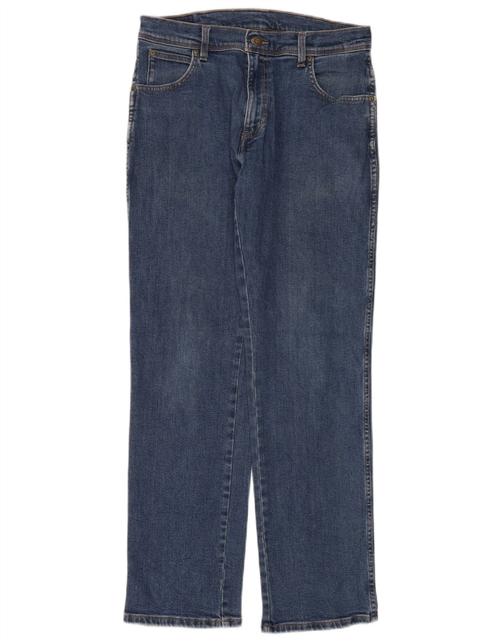 Jeans dritti da uomo vestibilità regolare WRANGLER W32 L32 cotone blu
