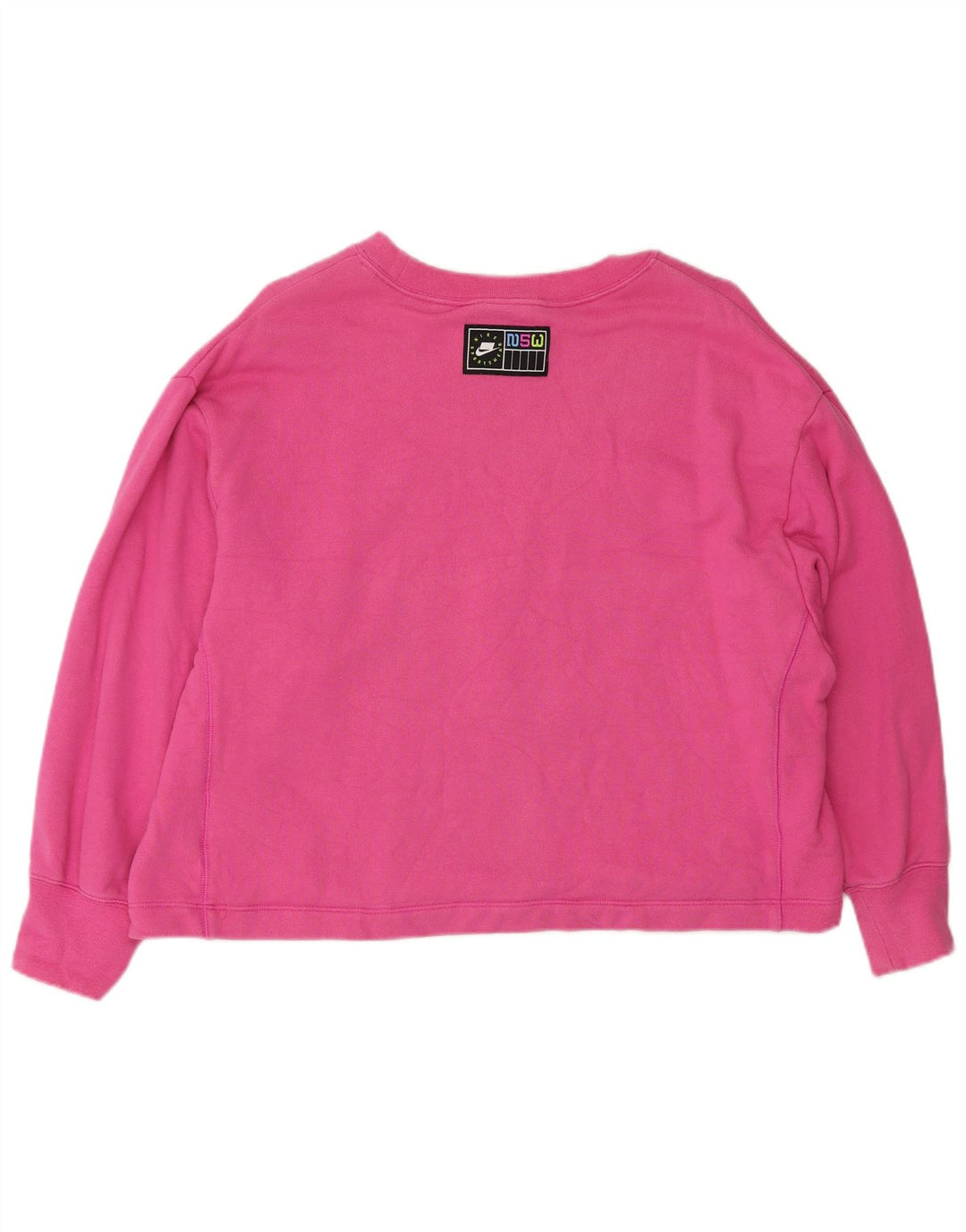 Felpa oversize con grafica Nike da donna UK 10 piccola in cotone rosa