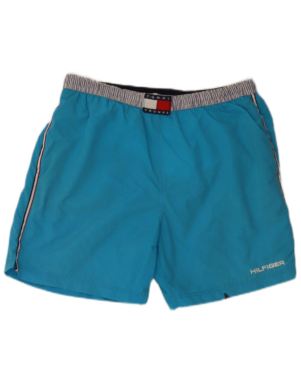 Tommy Hilfiger Pantaloncini da bagno regolari da uomo di grandi dimensioni in nylon color block blu