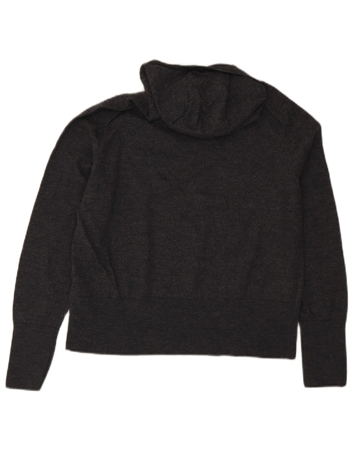 Maglione corto con cappuccio da donna Cos UK 14 Lana grigio medio