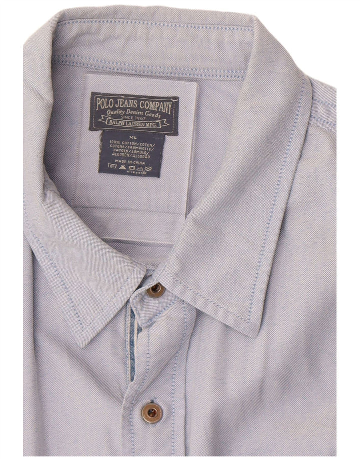 Camicia da uomo Ralph Lauren XL in cotone blu