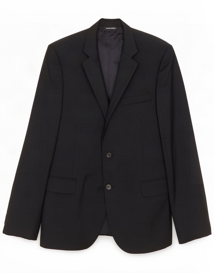 Costume National Uomo Giacca blazer a 2 bottoni IT 50 Large Nero Lana