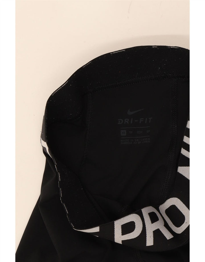 ADIDAS Womens Dri Fit Graphic Leggings UK 6 XS  Black Polyester Vintage Adidas and Second-Hand Adidas from Messina Hembry 