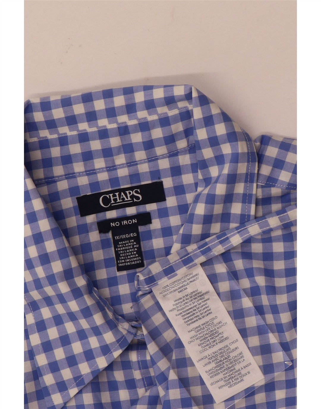 Camicia da donna Chaps UK 18 XL cotone a quadretti blu
