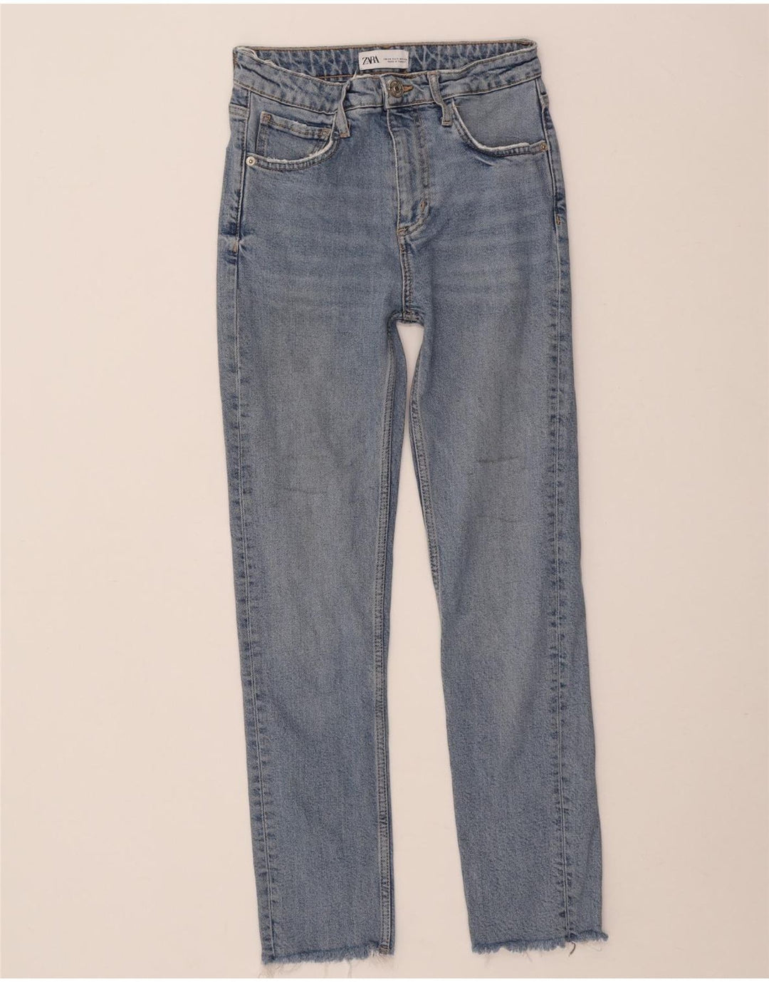 Jeans slim da donna Zara EU 34 2XS W24 L27 Blu
