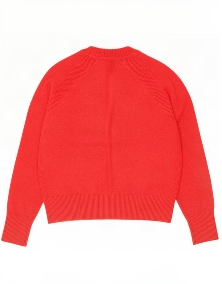 Maglione maglione girocollo da donna John Lewis UK 12 poliestere rosso medio