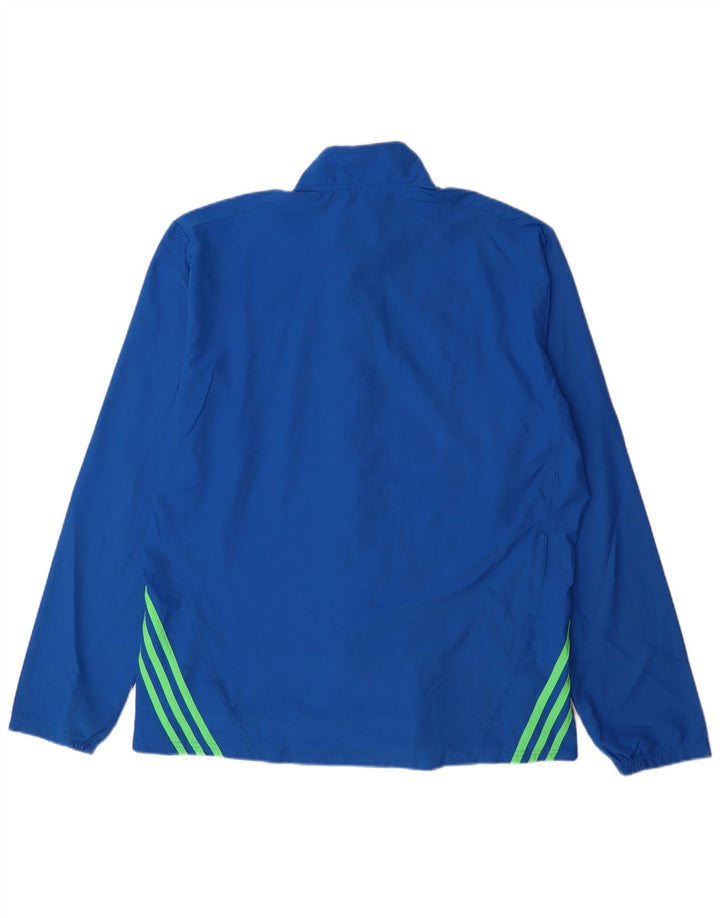 Giacca da ginnastica da uomo Adidas XL blu poliestere